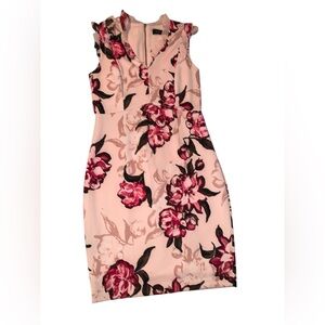 Ivanka Trump Sleeveless Pink Floral Dress sz 4